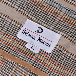Mens Neiman Marcus Plaid Striped Dress Shirt L